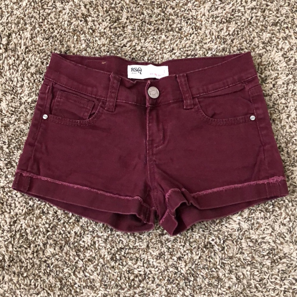 maroon shorts